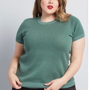 ModCloth Commencing Casual Short Sleeve Sweater